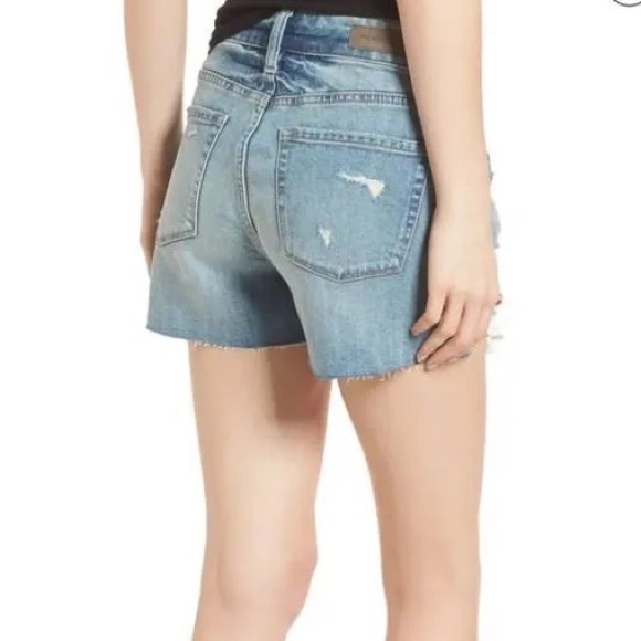 TREASURE & BOND High Waist Boyfriend CutOff Denim Shorts in Gravel MediumVintage - Picture 2 of 13